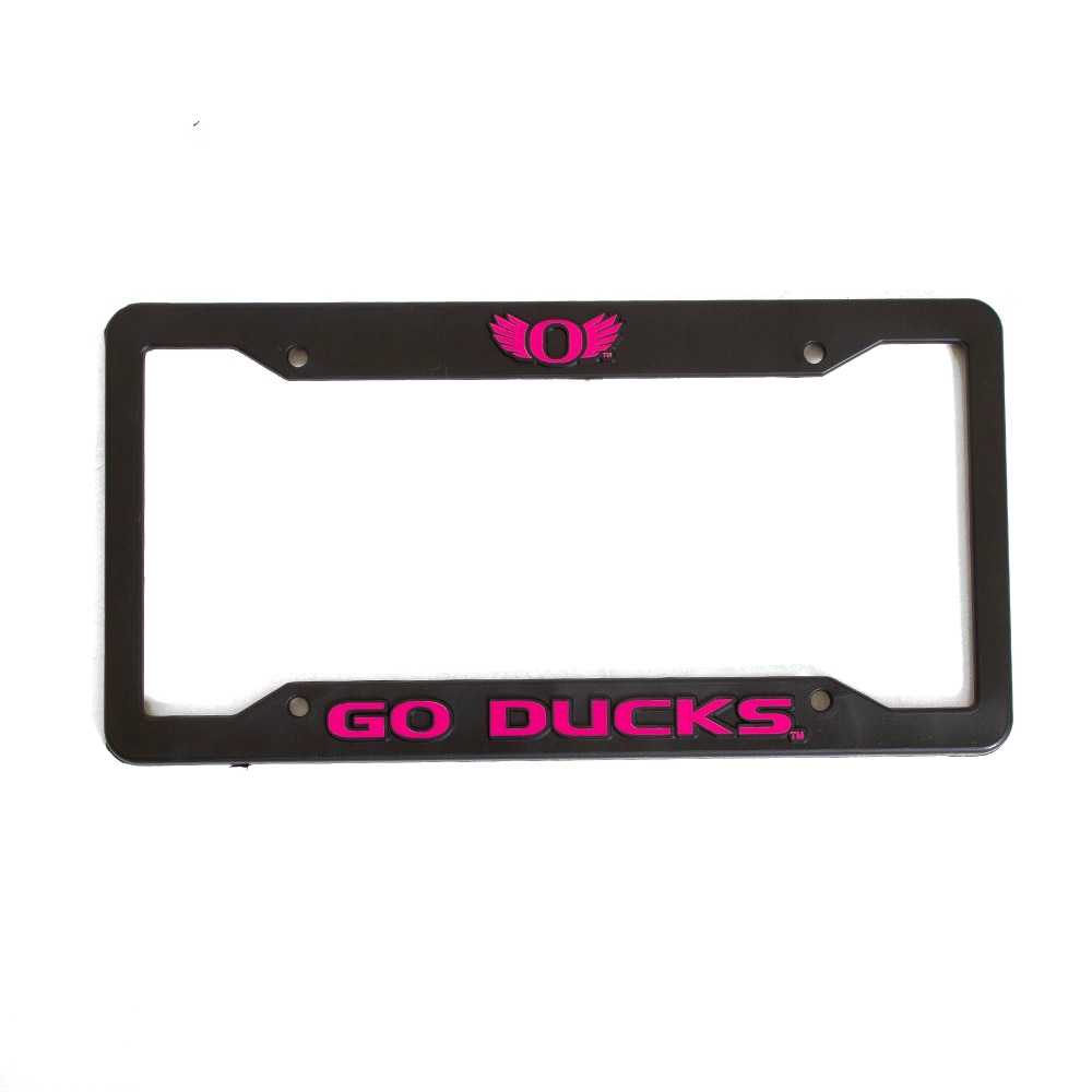 O Wings, Logo Brand, Black, Plate Frame, Plastic, Home & Auto, Go Ducks, 653815